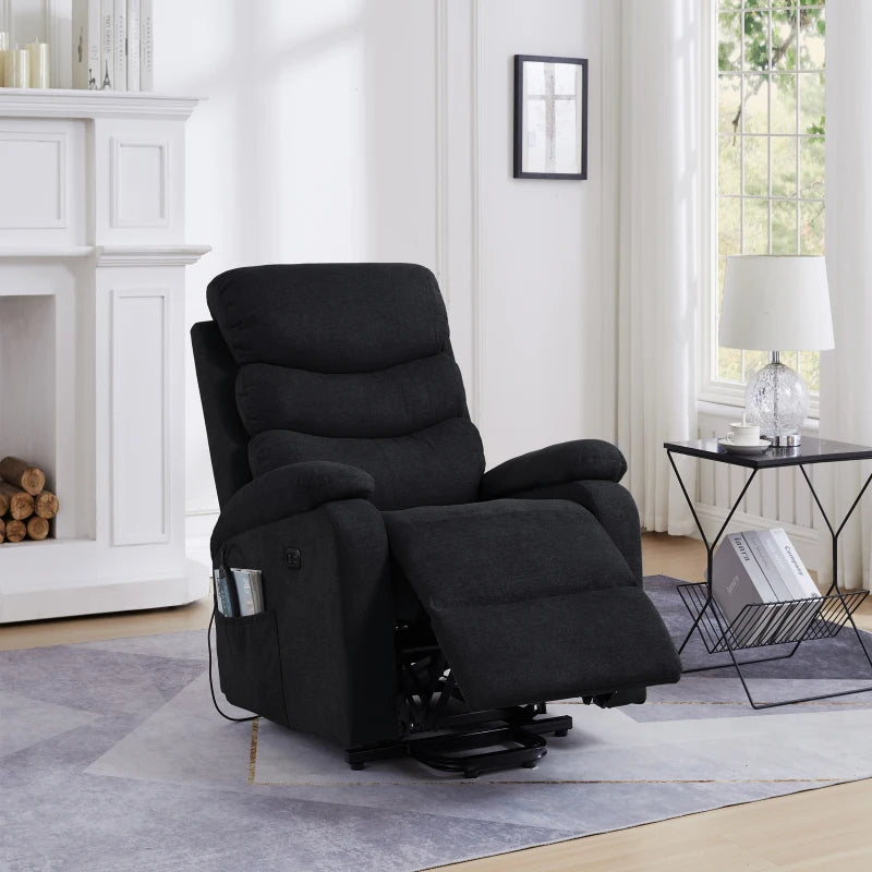 Soft Fabric Power Lift Recliner Chair with Massage