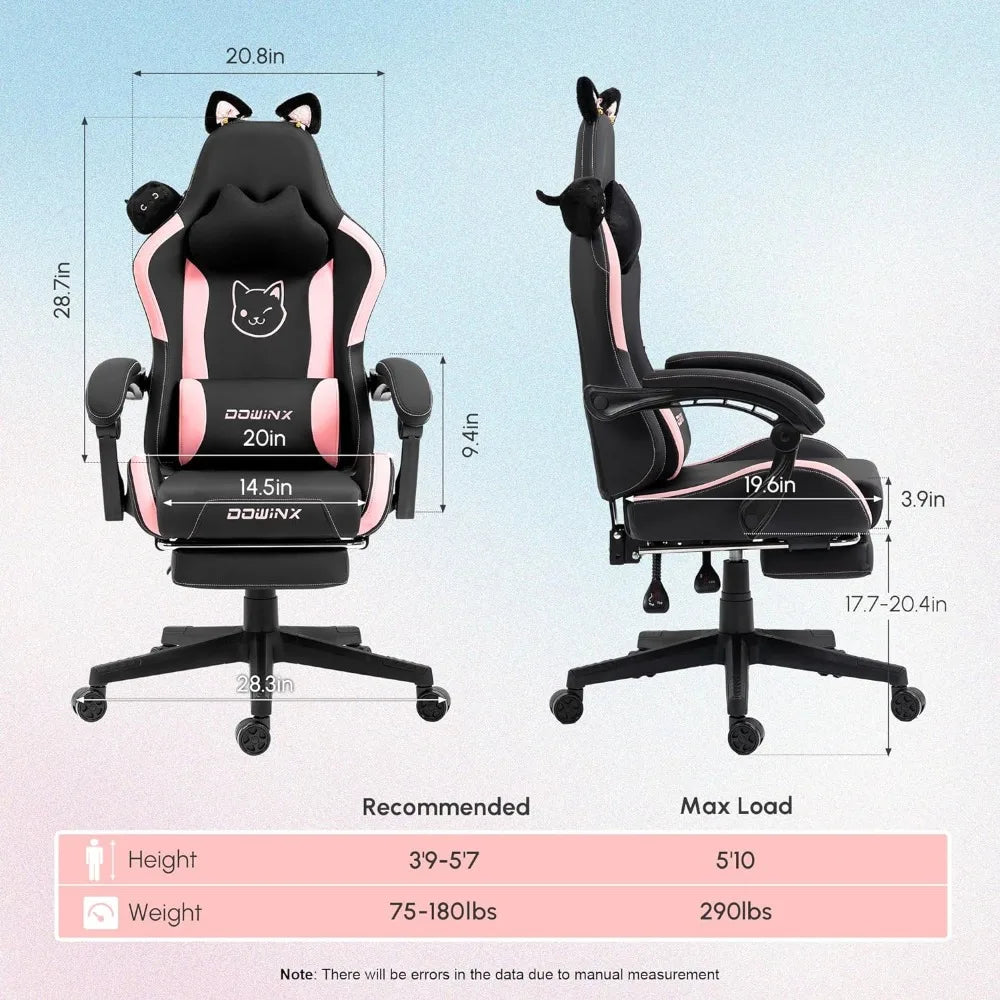 Reclining Gaming/Computer Ergonomic Chair on Wheels