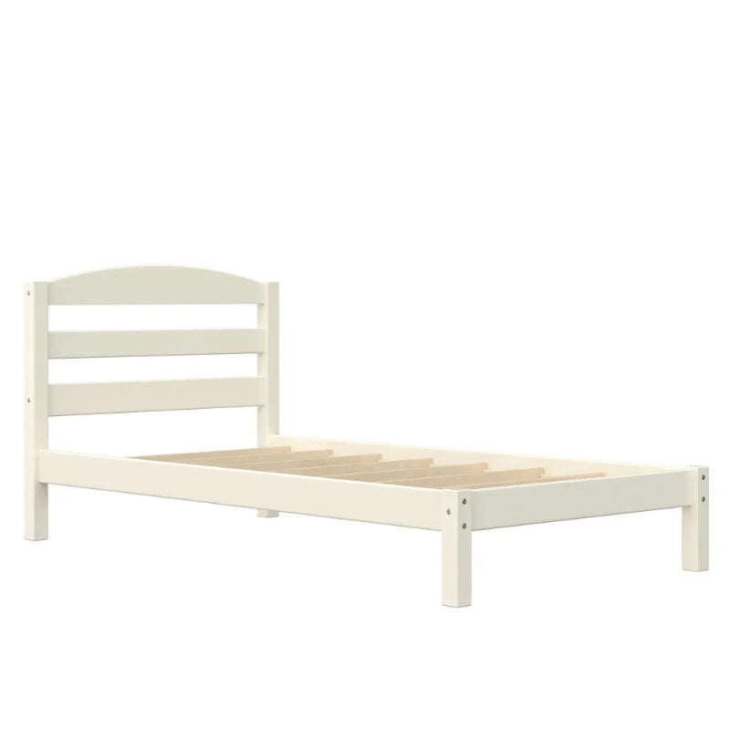 Kids Twin Size Wood Platform Bed Frame