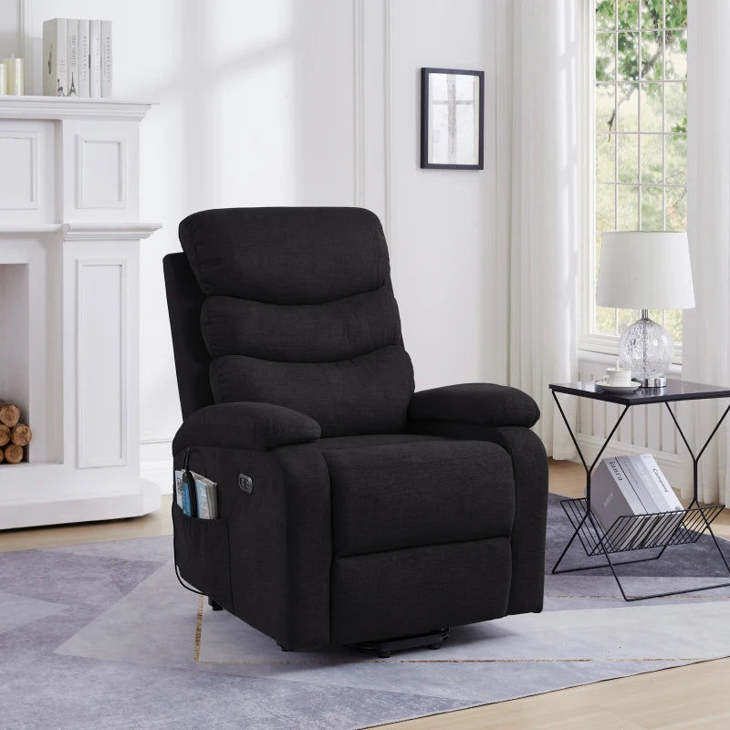 Soft Fabric Power Lift Recliner Chair with Massage