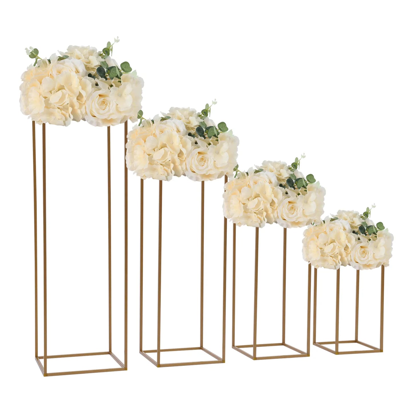 4Pcs Gold Metal Flower Vase Stands
