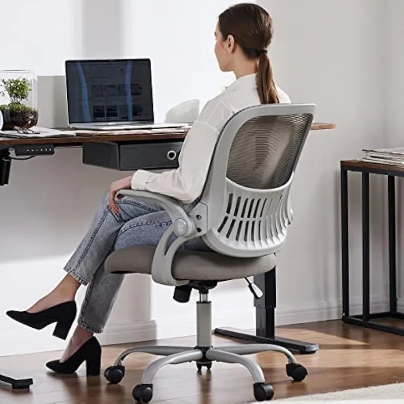 Ergonomic Home Office Desk with Flip Up Armrests