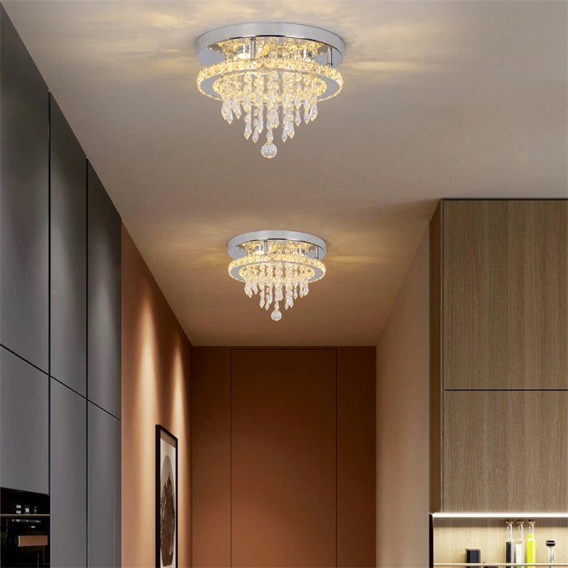Luxury 2 Layer K9 Crystal LED Ceiling Lamps