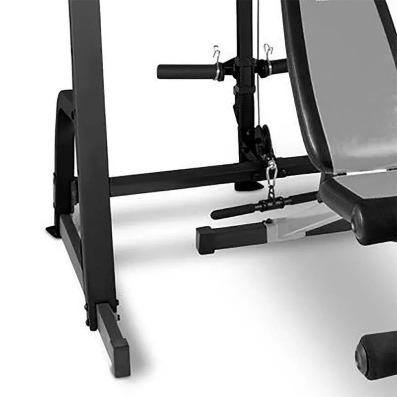 Fitness Deluxe Cage System Machine with Weight Lifting Bench