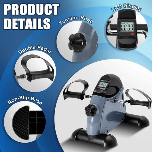 Mini Portable Exercise Bike with LCD Screen Displays