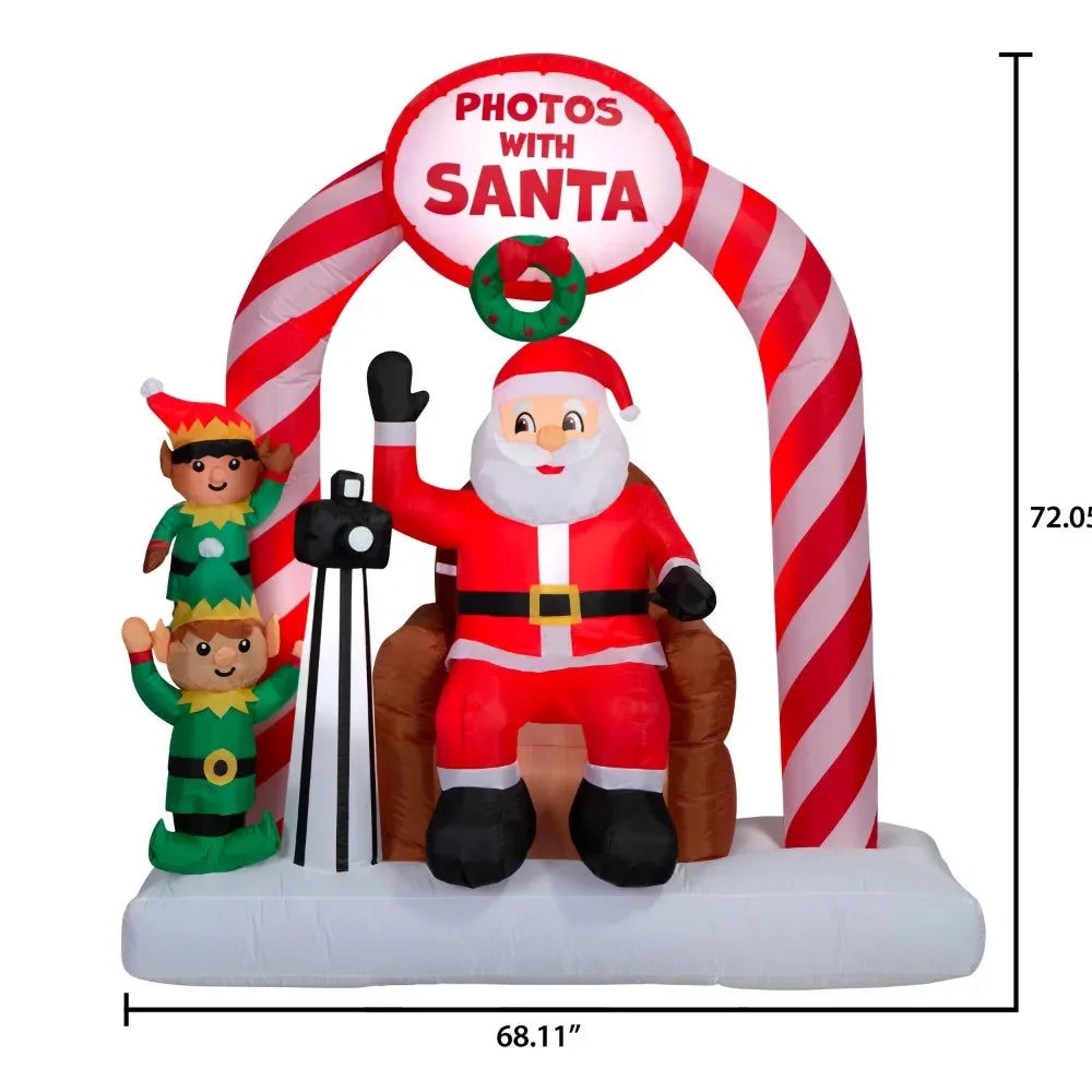Inflatables Christmas 6 Foot Photos With Santa Scene