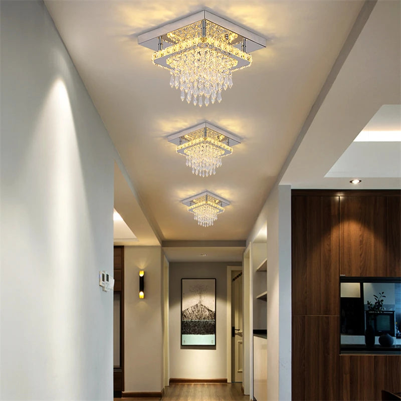 Luxury 2 Layer K9 Crystal LED Ceiling Lamps