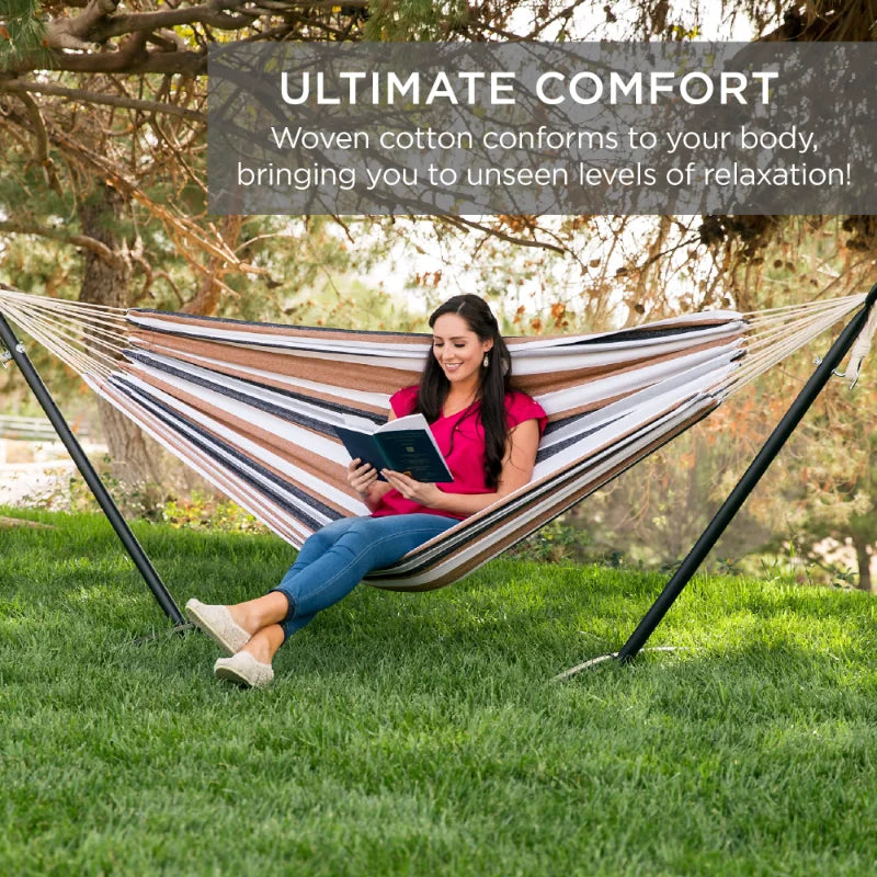 2-Person Hammock with Stand and Portable Carrying Bag