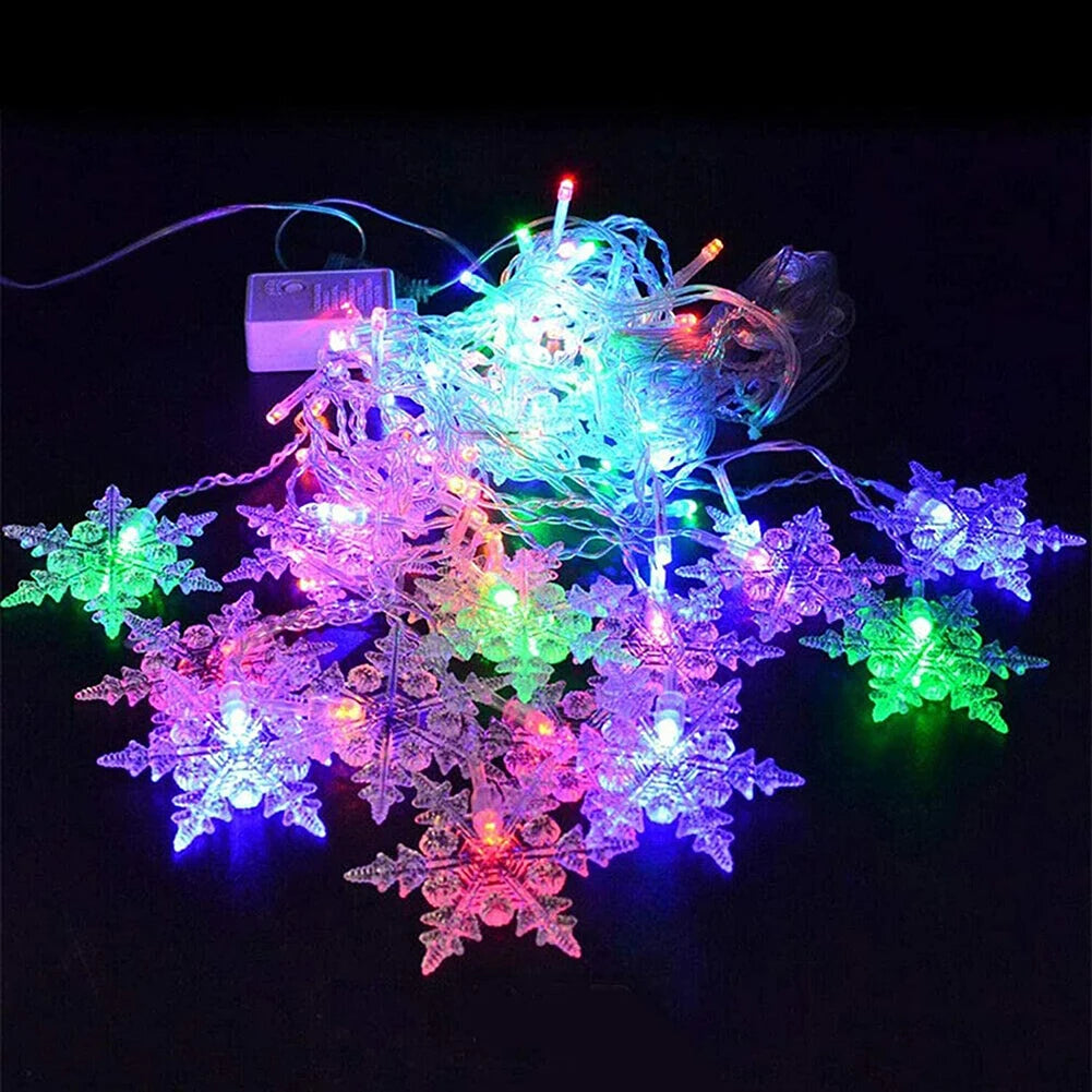4M LED Christmas Snowflake String Lights