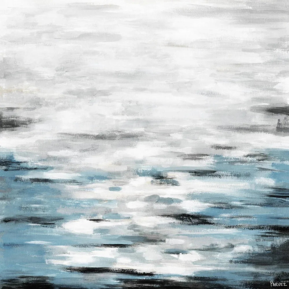 Reflective Sea Painting Print on Wrapped Canvas