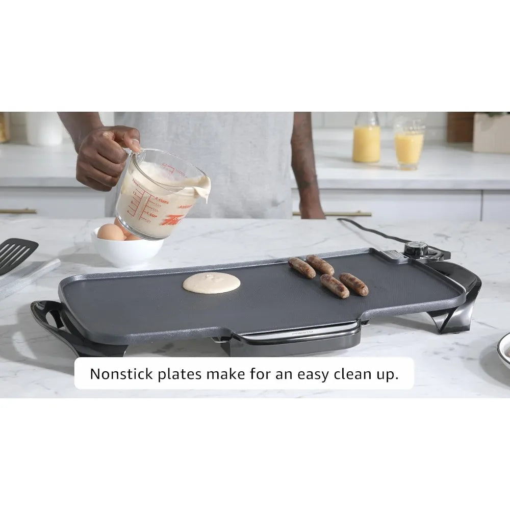22-inch Electric Griddle with Removable Handles