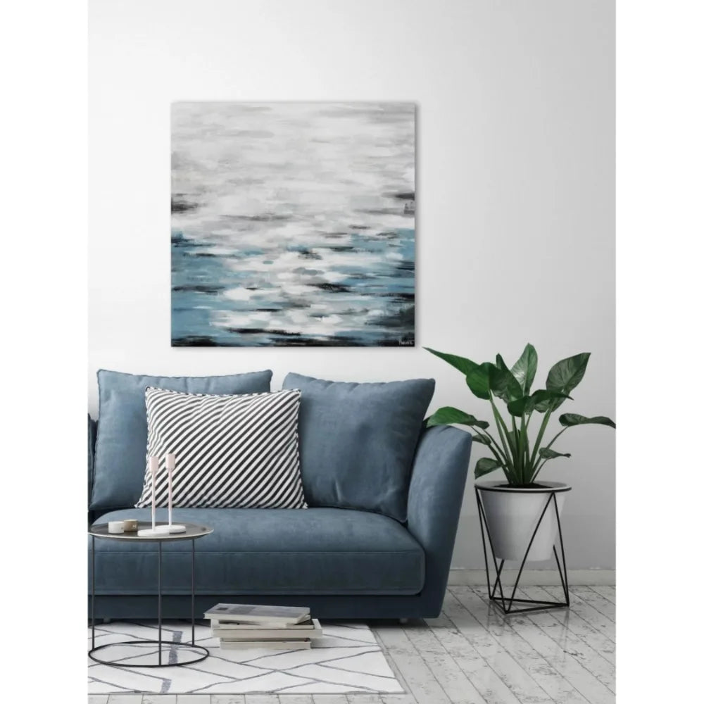 Reflective Sea Painting Print on Wrapped Canvas