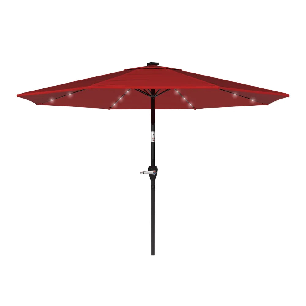 10 Foot Patio Umbrella with Solar LED Lights