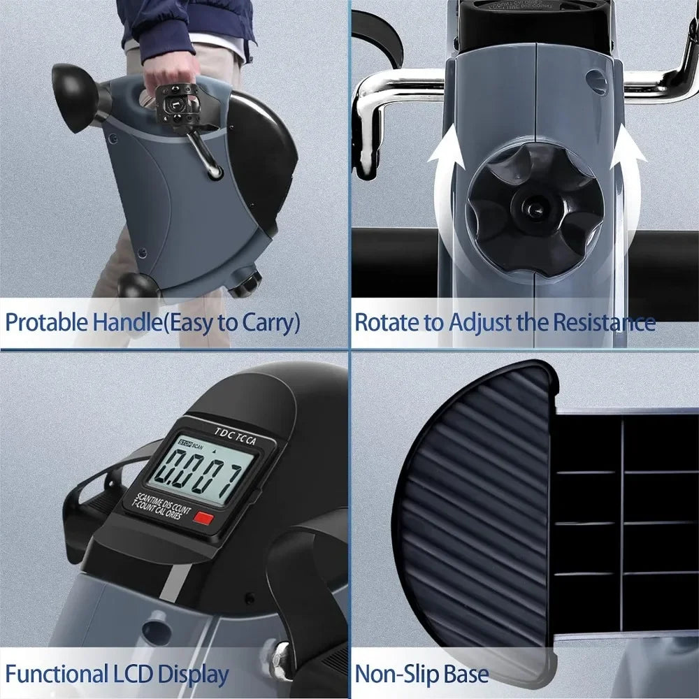 Mini Portable Exercise Bike with LCD Screen Displays