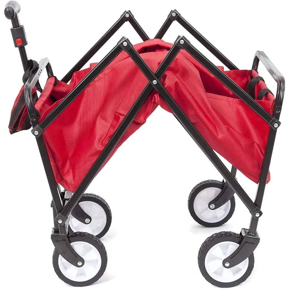 Travel Essentials Collapsible Folding Wagon With Straps