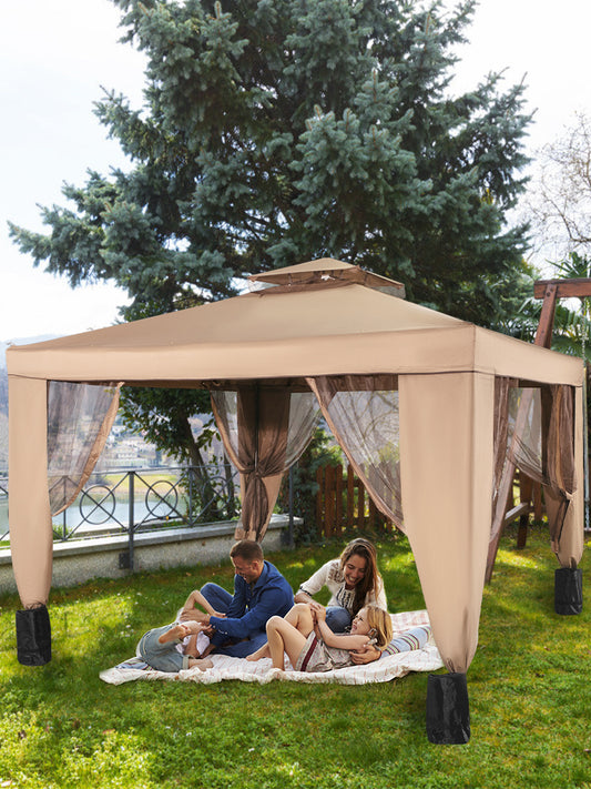 Gazebo Canopy Tent W/Netting Sandbag